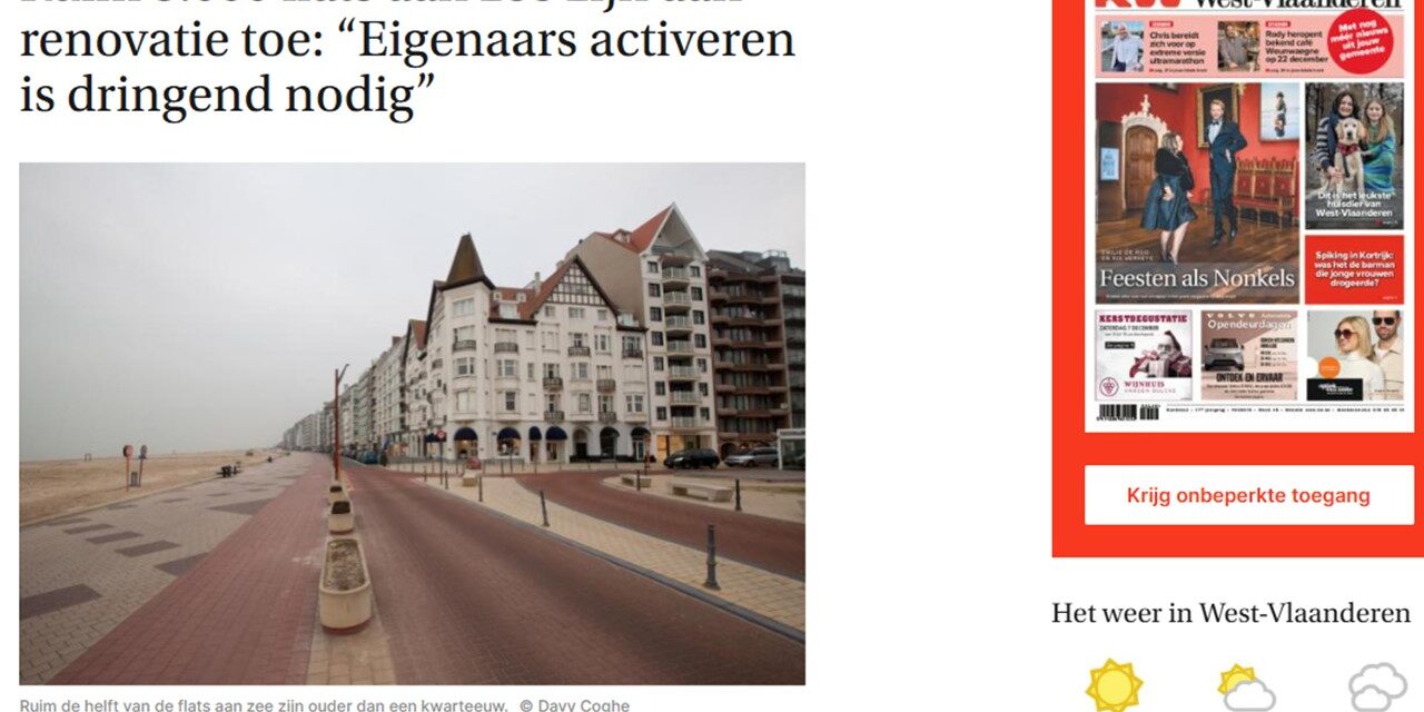 ARTIKEL KRANT VAN WEST-VLAANDEREN